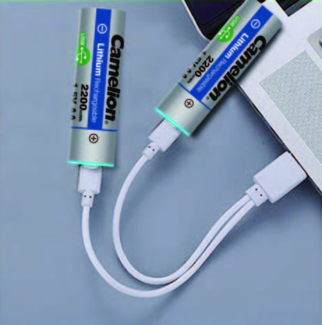 Camelion USB C Rechargeable Lithium Batteries AA – 1.5V – 2200mWh - Image 2