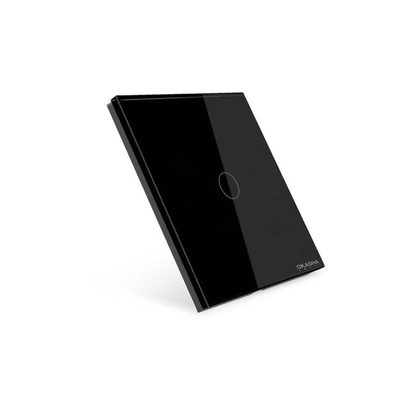 1 Gang Glass Cover – Black