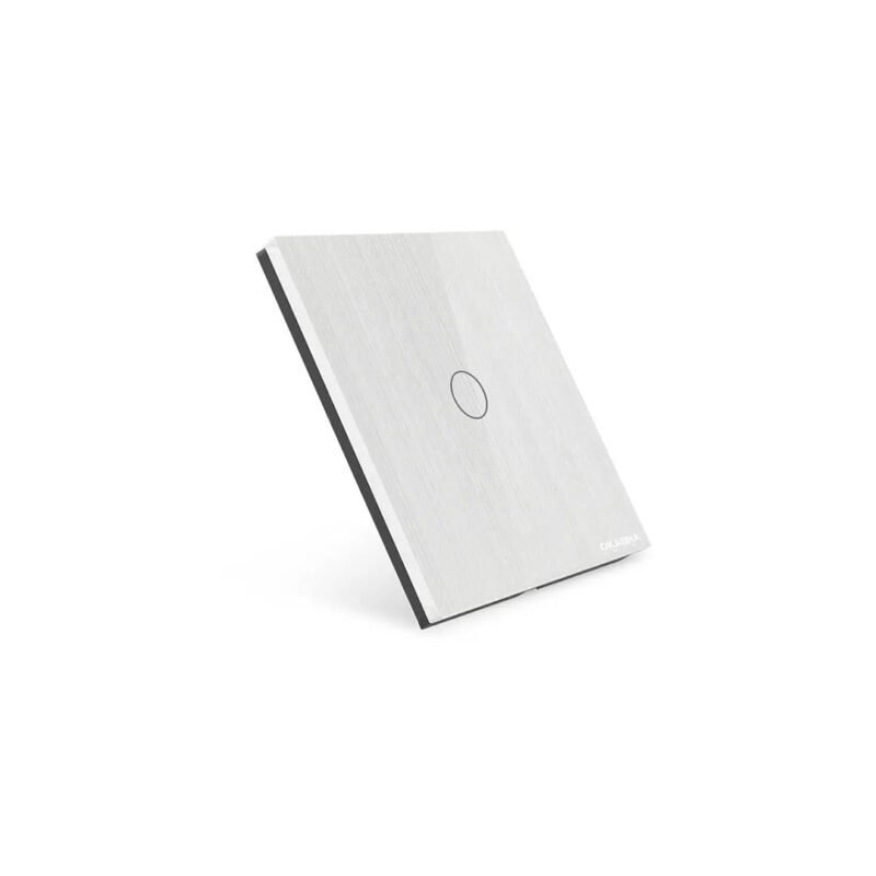 1 Gang Glass Cover – Silver | Premium Tempered Glass Cover for Smart Switches & Wall Panels