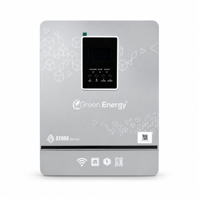 Green Energy Stone Series 2KW PV3200 Hybrid Solar Inverter IP21 | Pure Sine Wave Off-Grid UPS