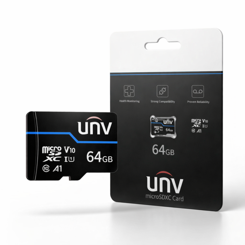 UNV 64GB Micro SD Card – High-Speed Memory Card for Security Cameras & CCTV