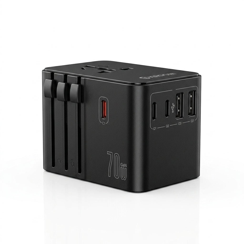Pilot Universal Travel Adapter PD 45W – Fast Charging USB-C PD, 2500W All-in-One International Power Adapter with Safety Fuse - Image 4