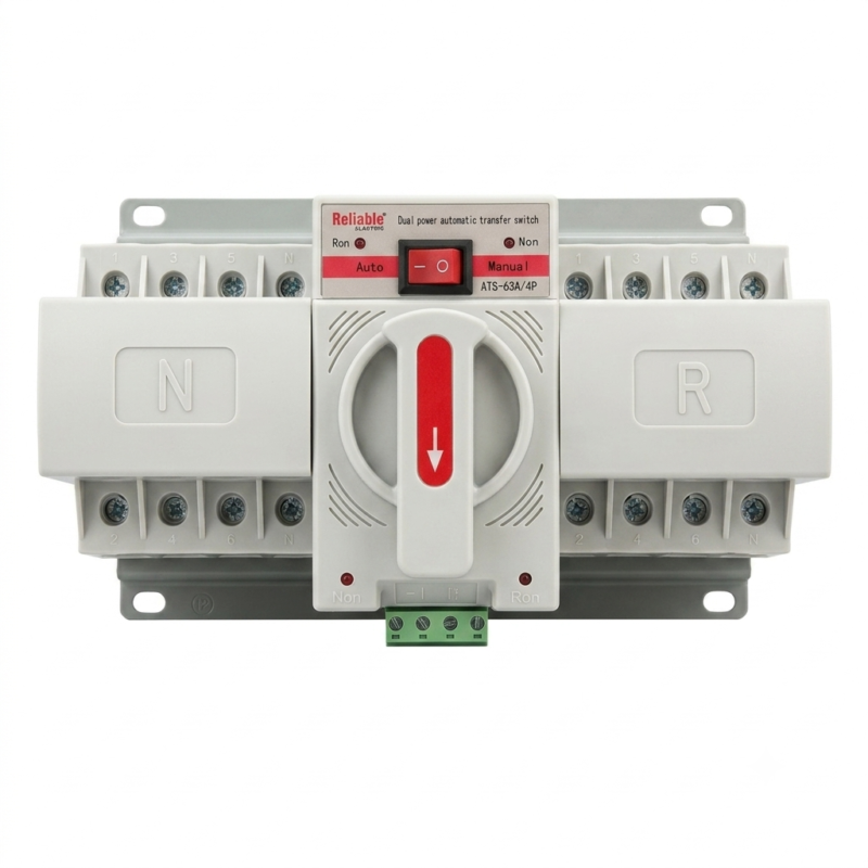 Reliable AC/DC Automatic Transfer Switch (ATS) 4 Pole 63A | 63 Amp Auto Changeover Switch for Solar, Generator & Mains Power