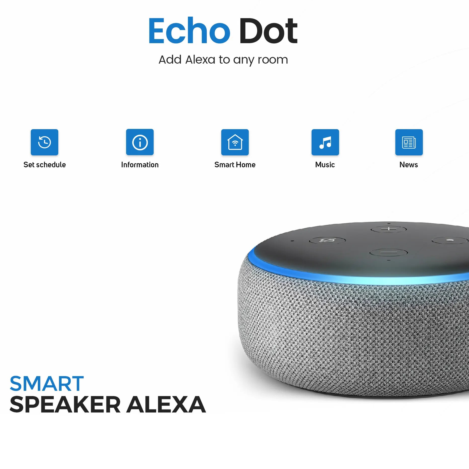 Echo Dot (3rd Gen) Smart Speaker with Amazon Alexa – Sandstone - Image 2