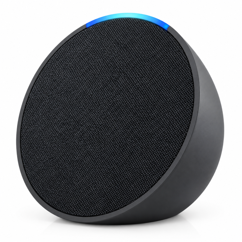 Echo Pop Charcoal – Compact Smart Speaker with Amazon Alexa