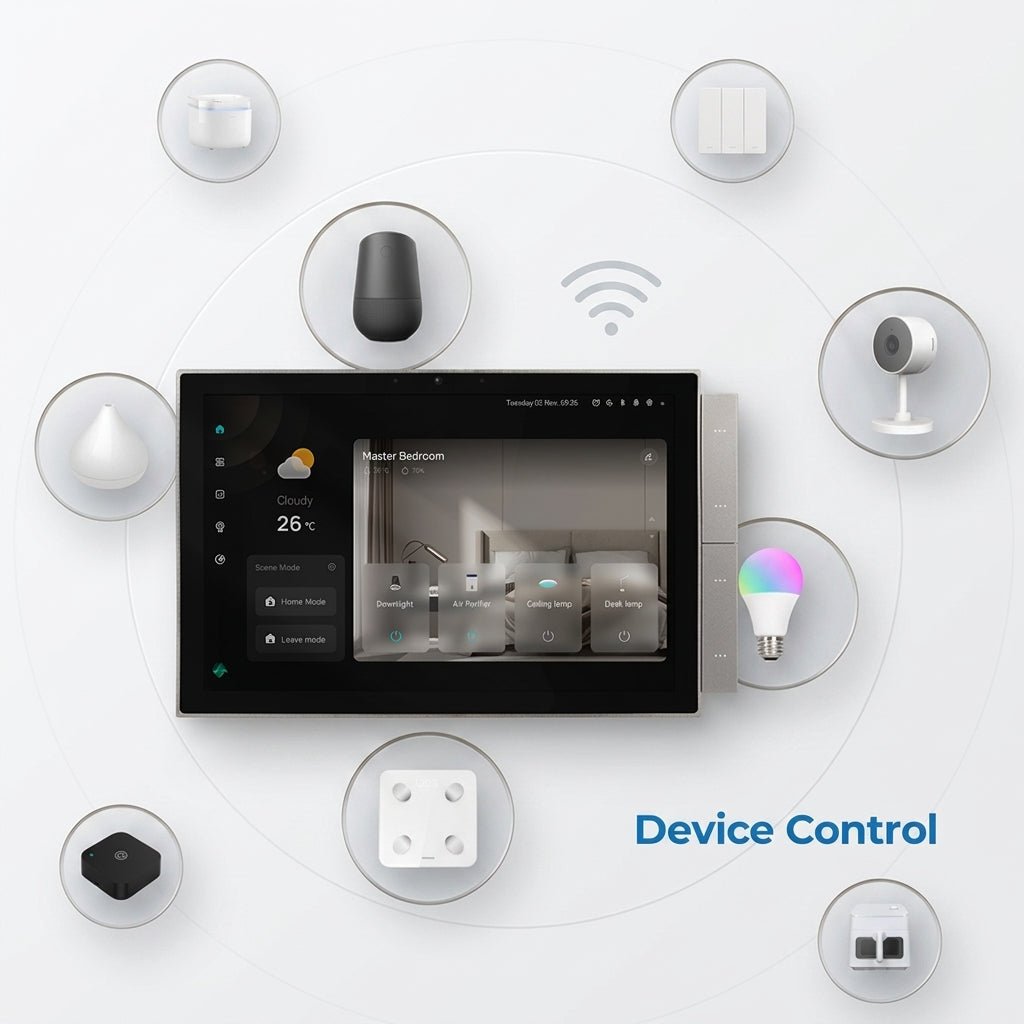 Okasha Smart Central Control Panel – Premium Tempered Glass Smart Home Panel - Image 2
