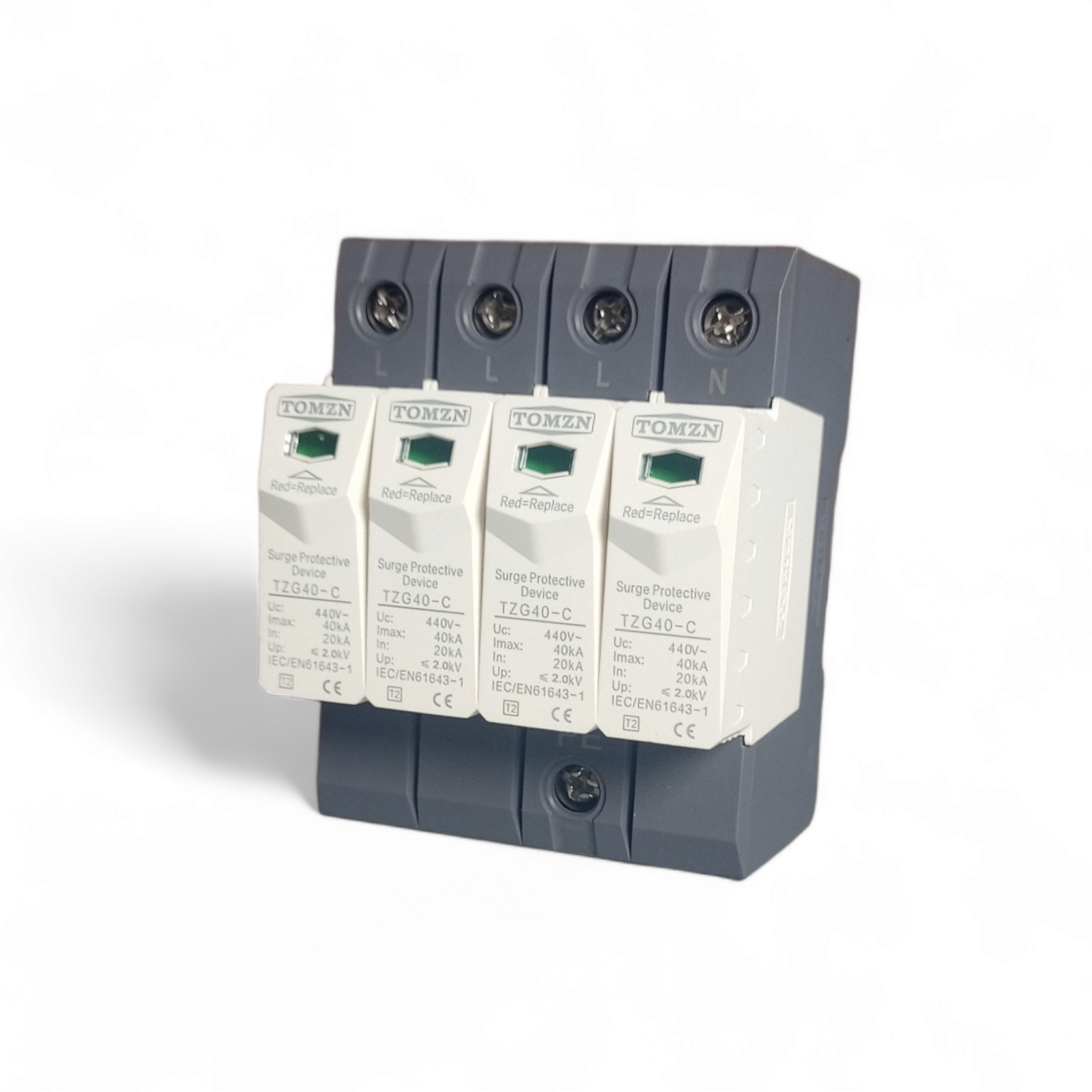 Tomzn TZG40-C AC 4Pole 3 Phase SPD House Surge Protector Device - Image 3