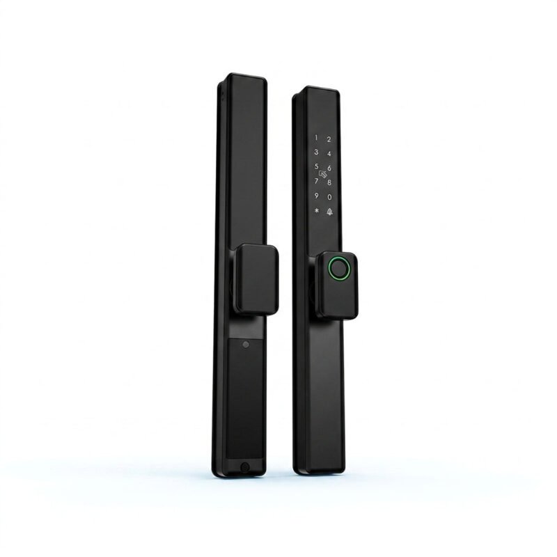 Sleek Waterproof Smart Door Lock – Fingerprint, PIN, RFID & App Control