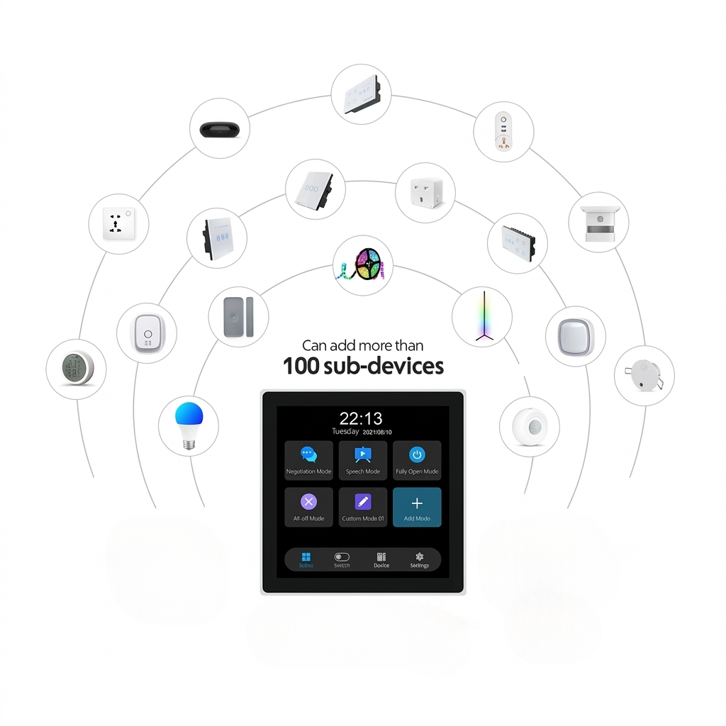Smart Gateway 4 Inch Touch Panel – Zigbee 4 Gang Smart Switch - Image 2