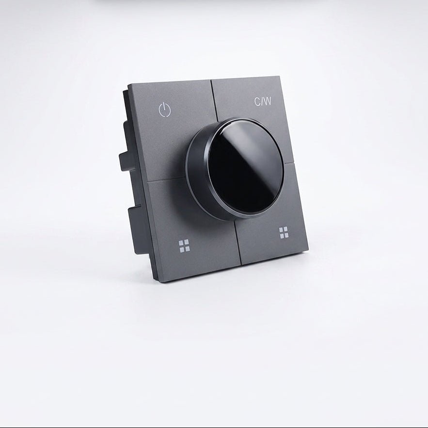 Smart Panel With Knob Grey – 2 Gang Zigbee Smart Light Switch