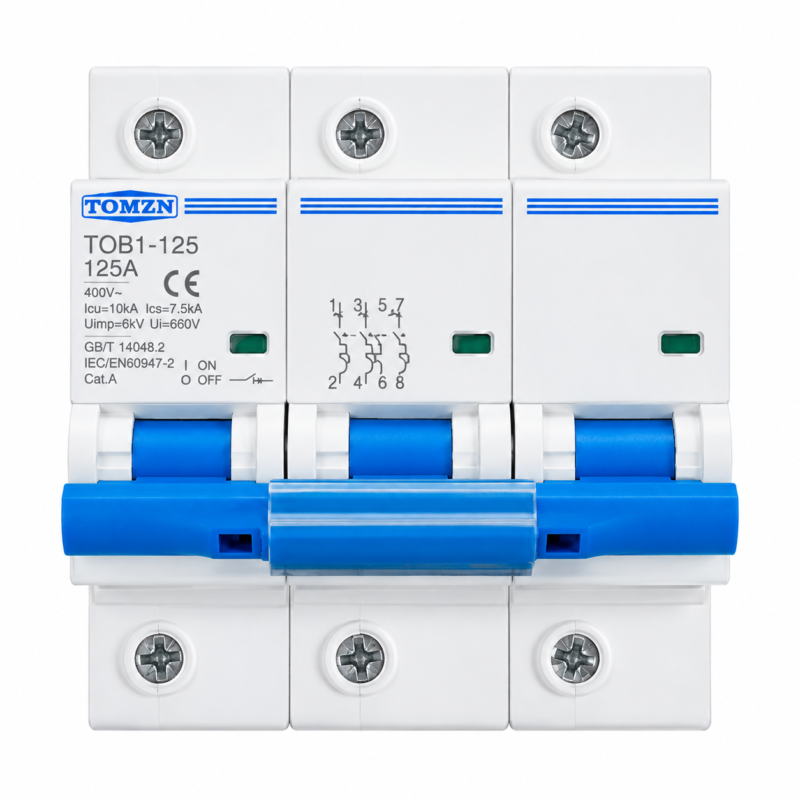 TOMZN TOB1-125 3P 125A MCB Circuit Breaker AC400V