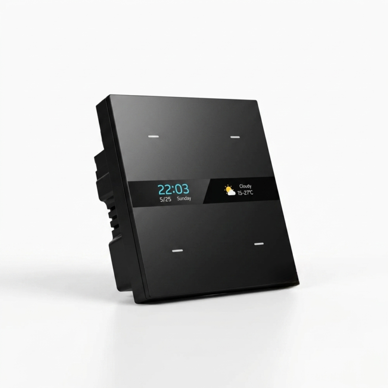 Ultra Smart Panel 4 Gang Black – Zigbee Smart Wall Switch