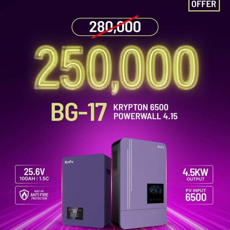 KNOX BG-17 Big Offer Krypton 6500 4.5kW PV6500 Solar Inverter with Powerwall 4.15 25.6V 100Ah