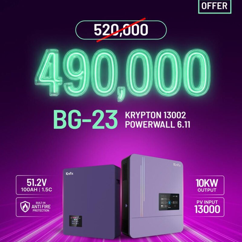 KNOX BG-23 Krypton 13002 10kW PV13000 Hybrid Solar Inverter with Powerwall 6.11 51.2V 100Ah