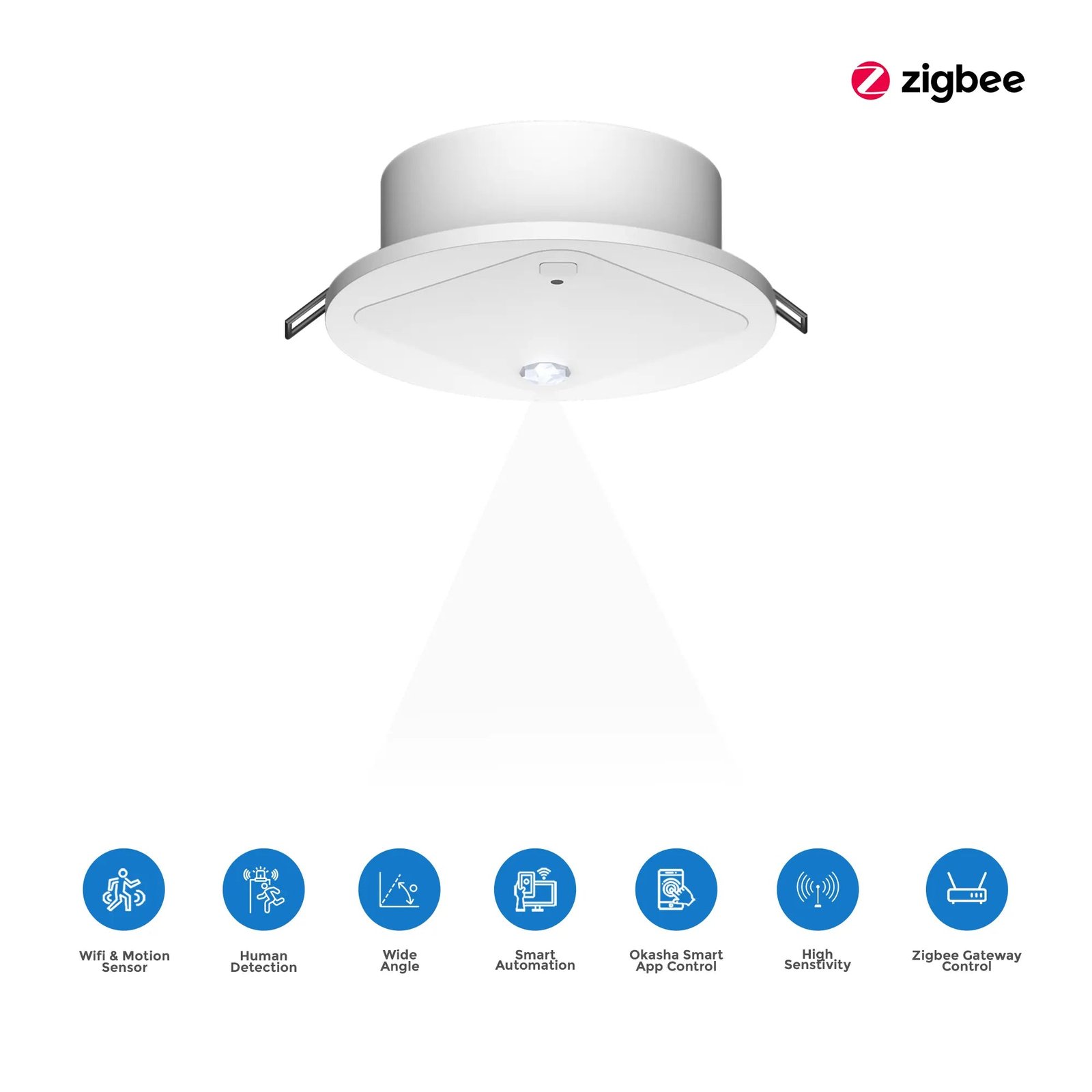 Zigbee Motion Sensor with Human Presence Detection | PIR Smart Sensor - Image 2