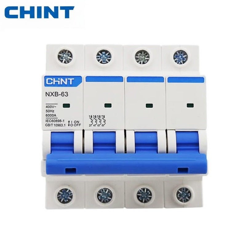 CHINT NXB-63 4P 3-Phase AC MCB Circuit Breaker 6kA – Reliable Miniature Circuit Breaker for Electrical Protection