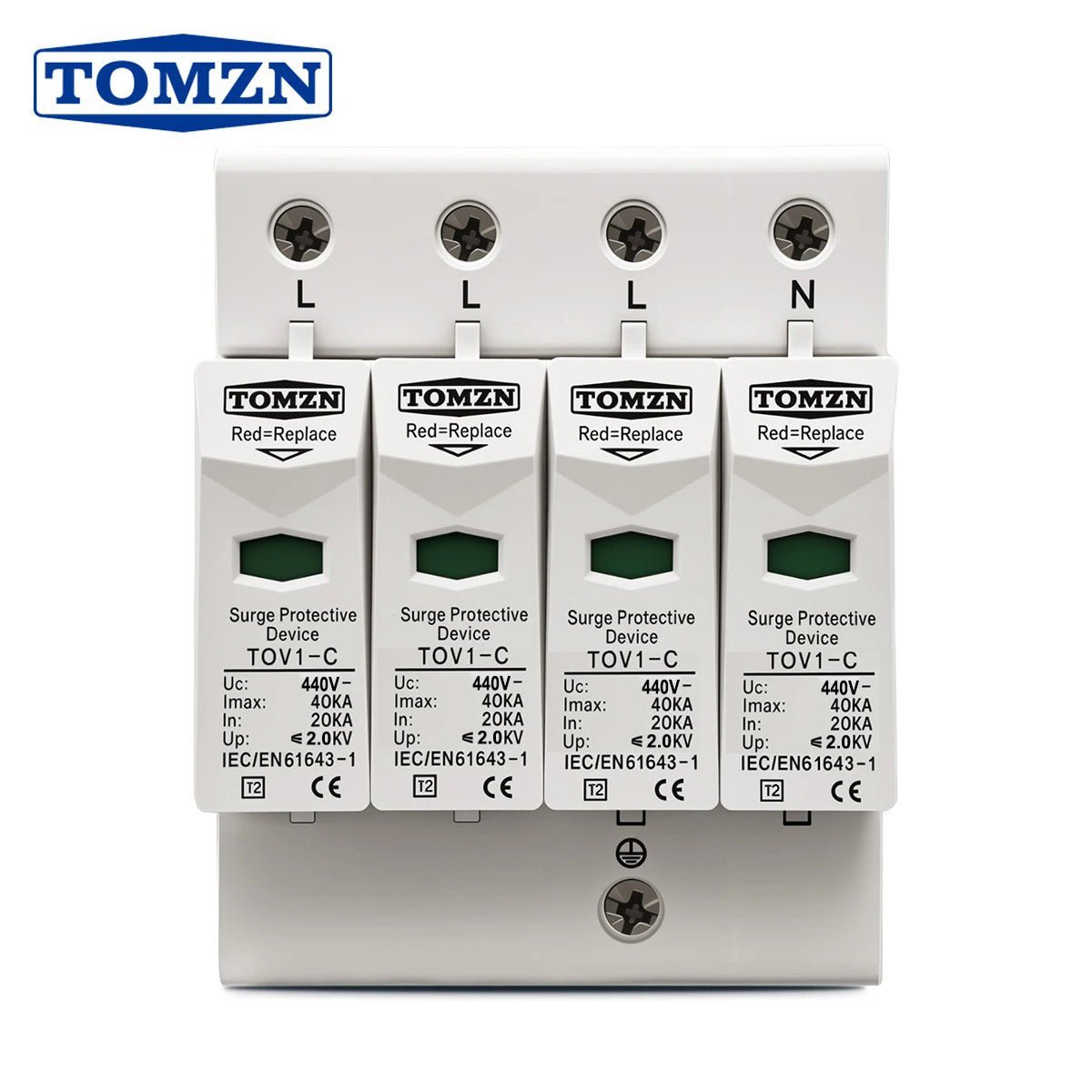 Tomzn TZG40-C AC 4Pole 3 Phase SPD House Surge Protector Device - Image 9