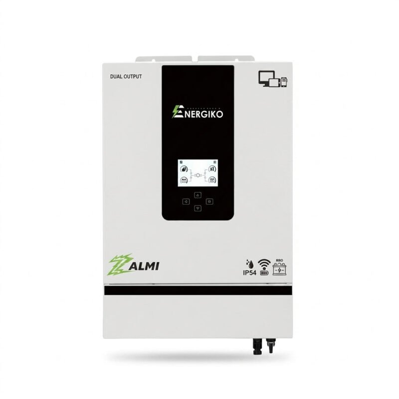 Energiko 6kW Zalmi Series Dual Output PV9000 IP54 Inverter | BMS Port | CAN