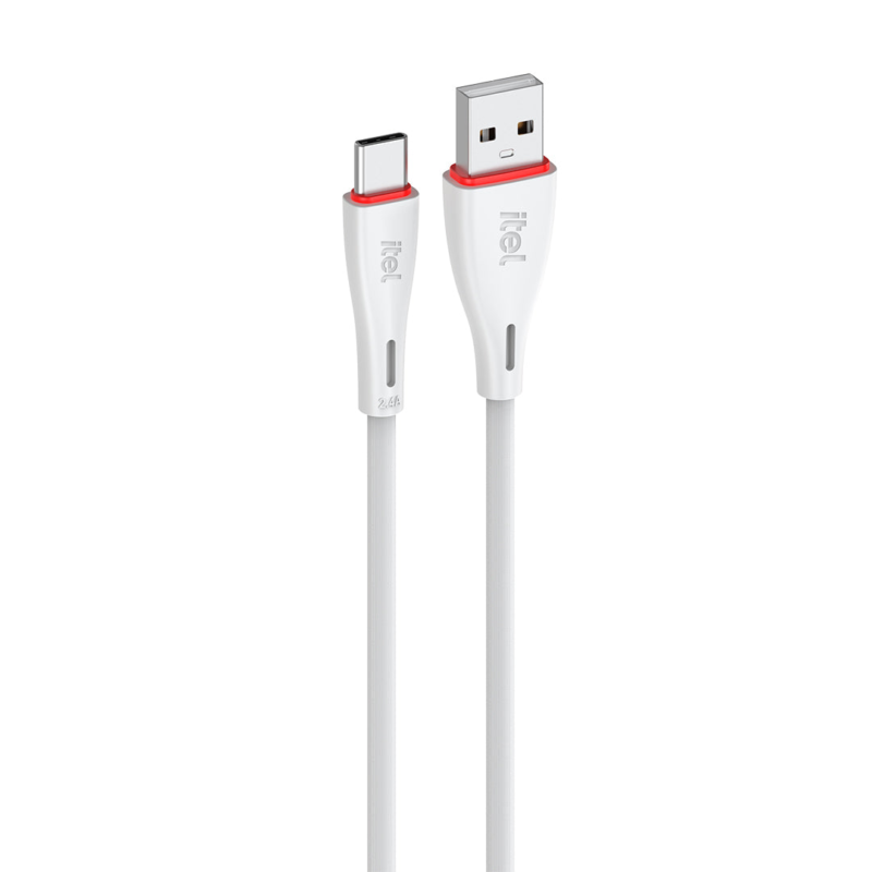 itel ICD-L24s Type-C Data Cable | 2.4A Fast Charging, 480Mbps Sync, 1m Durable PVC Cable