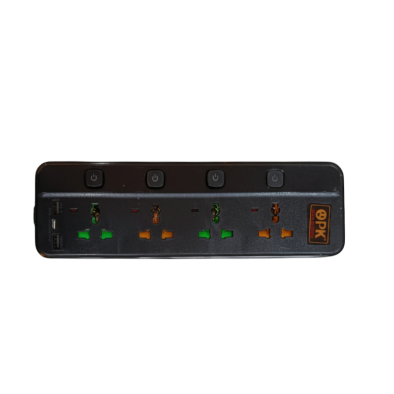 OPK 889 Power Extension Board with 4 Sockets | 2 USB & Type-C Support