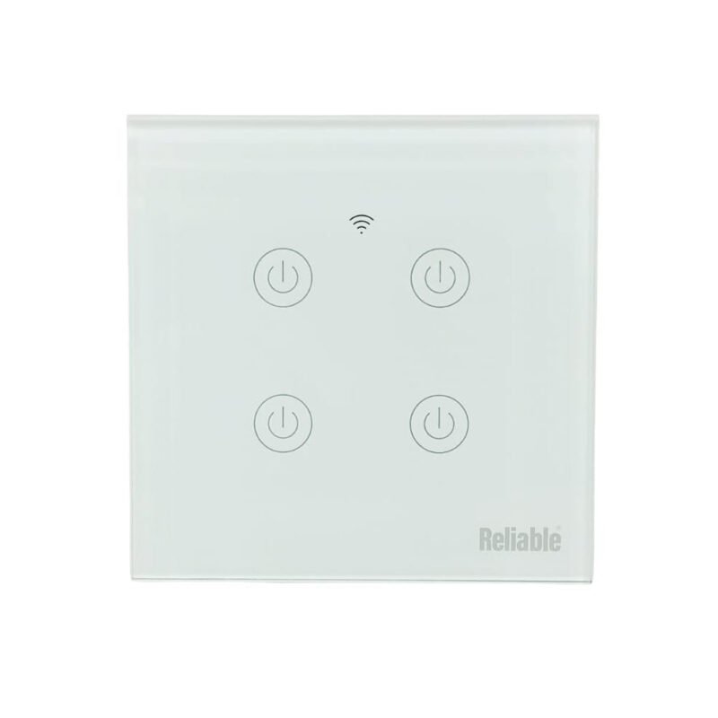 Reliable Electric 4 Gang Smart WiFi Touch Wall Switch | App & Voice Control