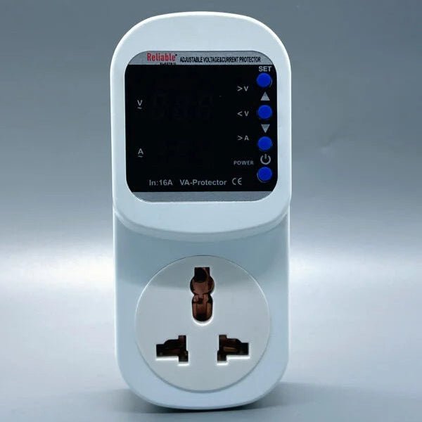 Reliable Electric 2P Universal Plug Socket Protector 16A | Adjustable Over Under Voltage & Current Protection - Image 2