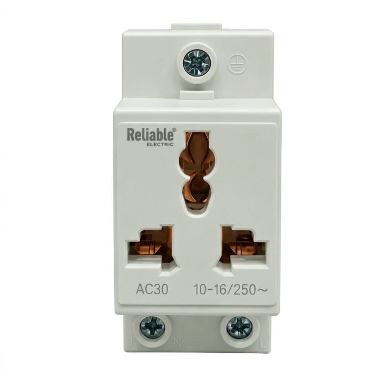 Reliable Electric AC-30 3 Pin DIN Rail Socket 16A 250V | 35mm Modular Socket
