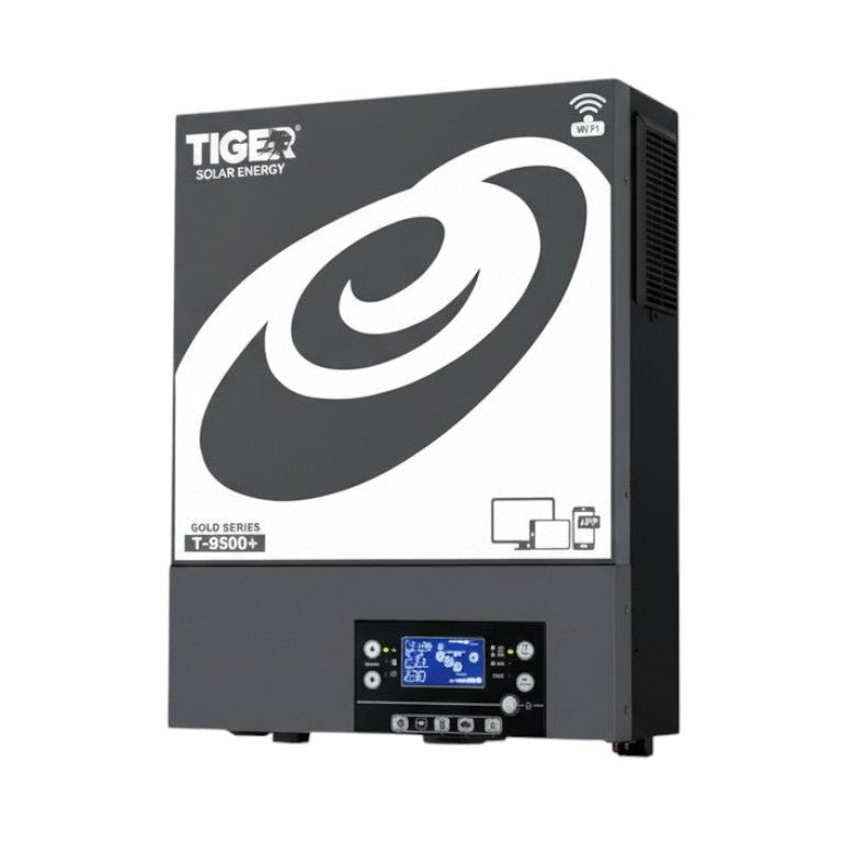 Tiger T-9500+ Gold Series 6.5kW Hybrid Solar Inverter With 9500W PV  | Built-in WiFi | Pure Sine Wave | Dual Inputs | Three Outputs
